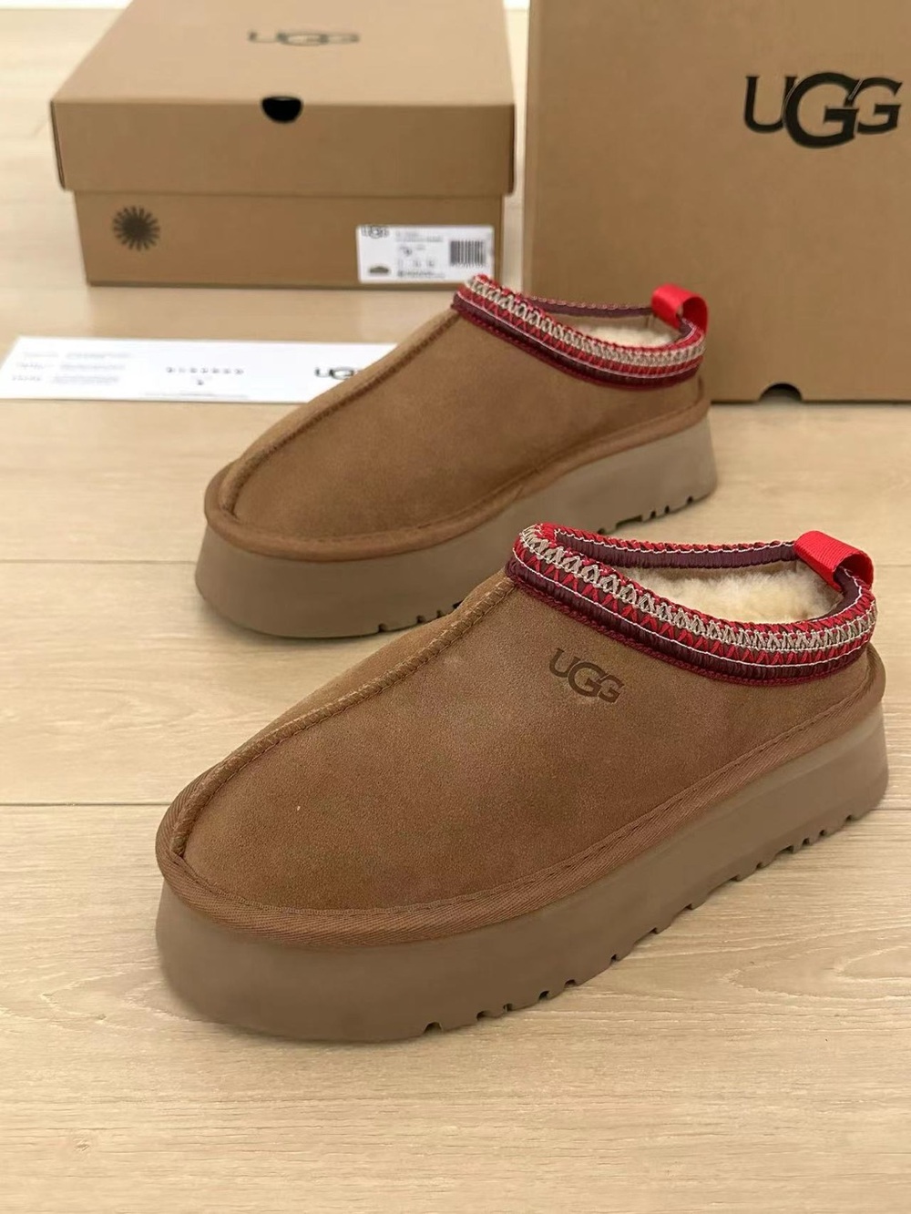 Women UGG Tasman Slipper Chestnut Suede Upper